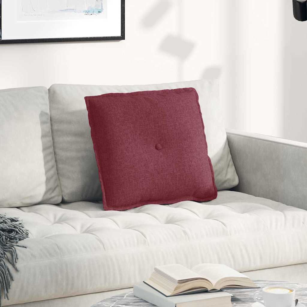 Cuscino per Schiena Rosso Vino 50 x 19 x 45 cm Tessuto