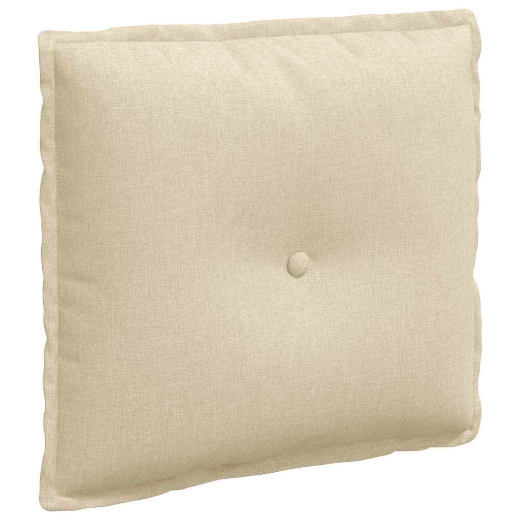 Cuscino per Schiena Crema 50 x 19 x 45 cm Tessuto