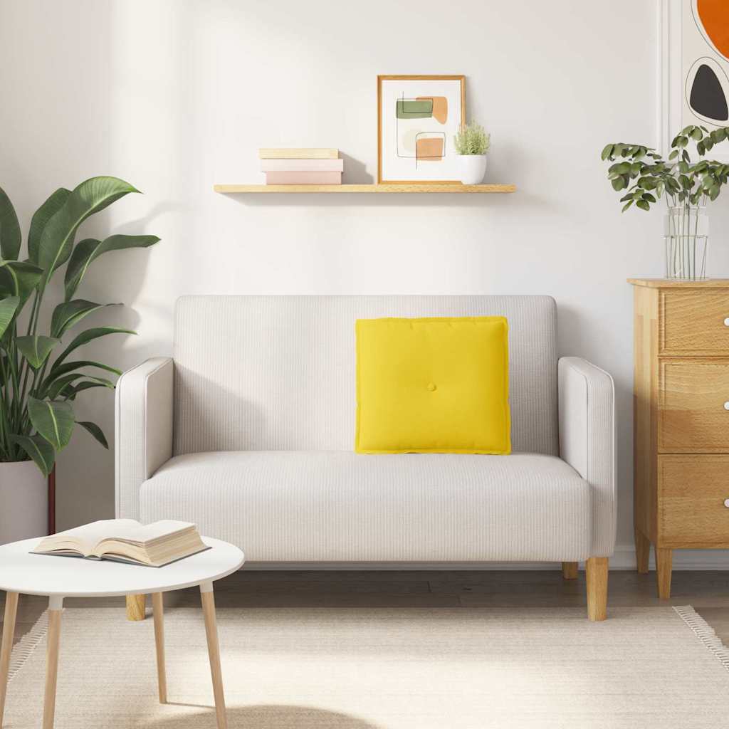 Cuscino per Schiena Giallo Chiaro 50 x 19 x 45 cm Tessuto
