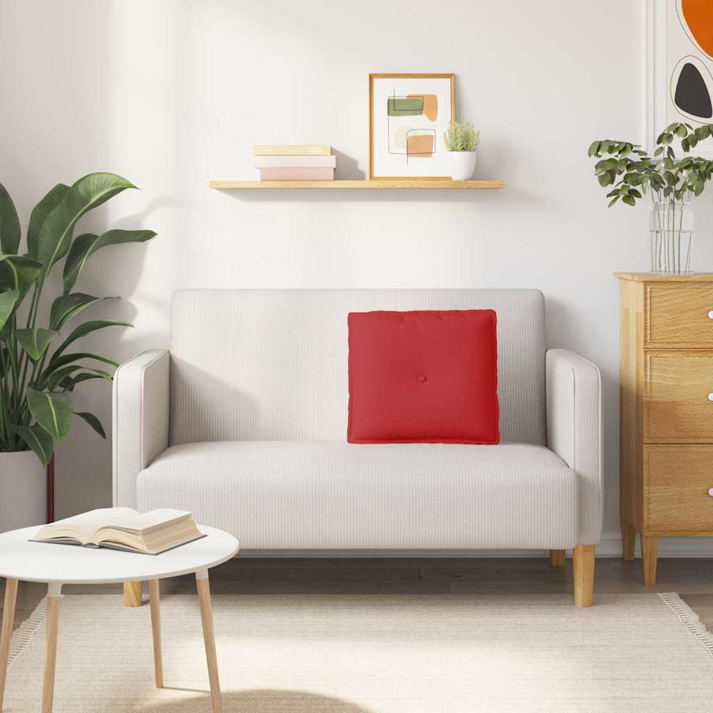Cuscino per Schiena Rosso 50 x 19 x 45 cm Tessuto