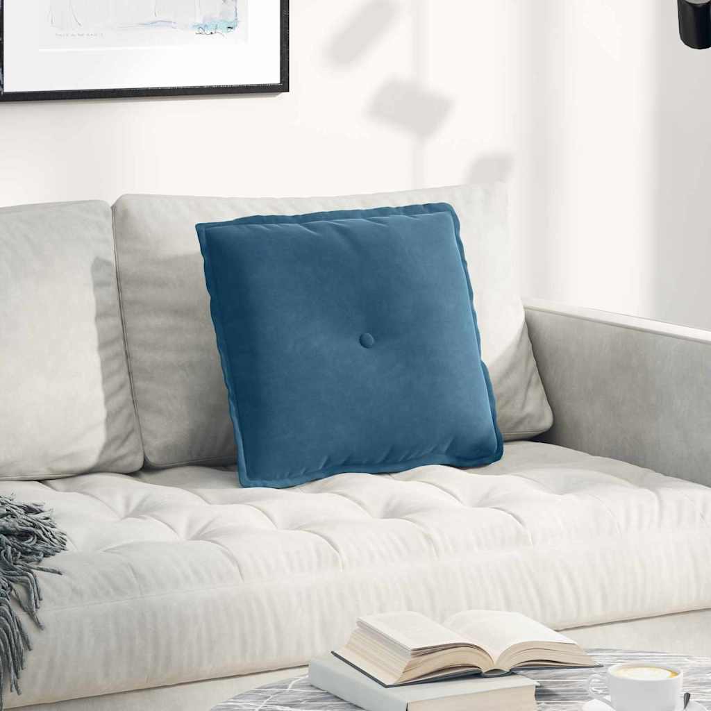 Cuscino per Schiena Blu 50 x 45 cm Tessuto in Cords