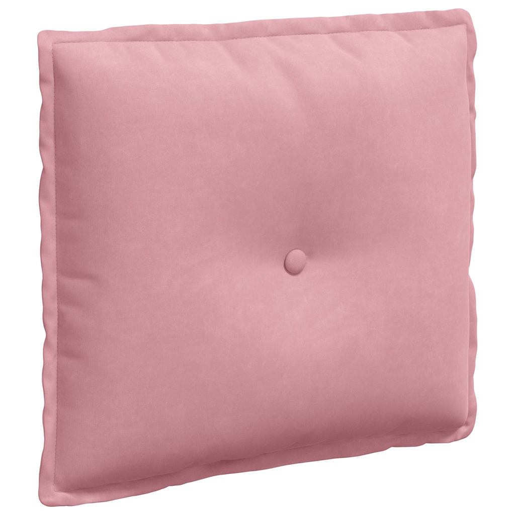 Cuscino per Schiena Rosa 50 x 45 cm Tessuto in Cords