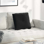 Cuscino per Schiena Nero 50 x 45 cm Tessuto in Cords