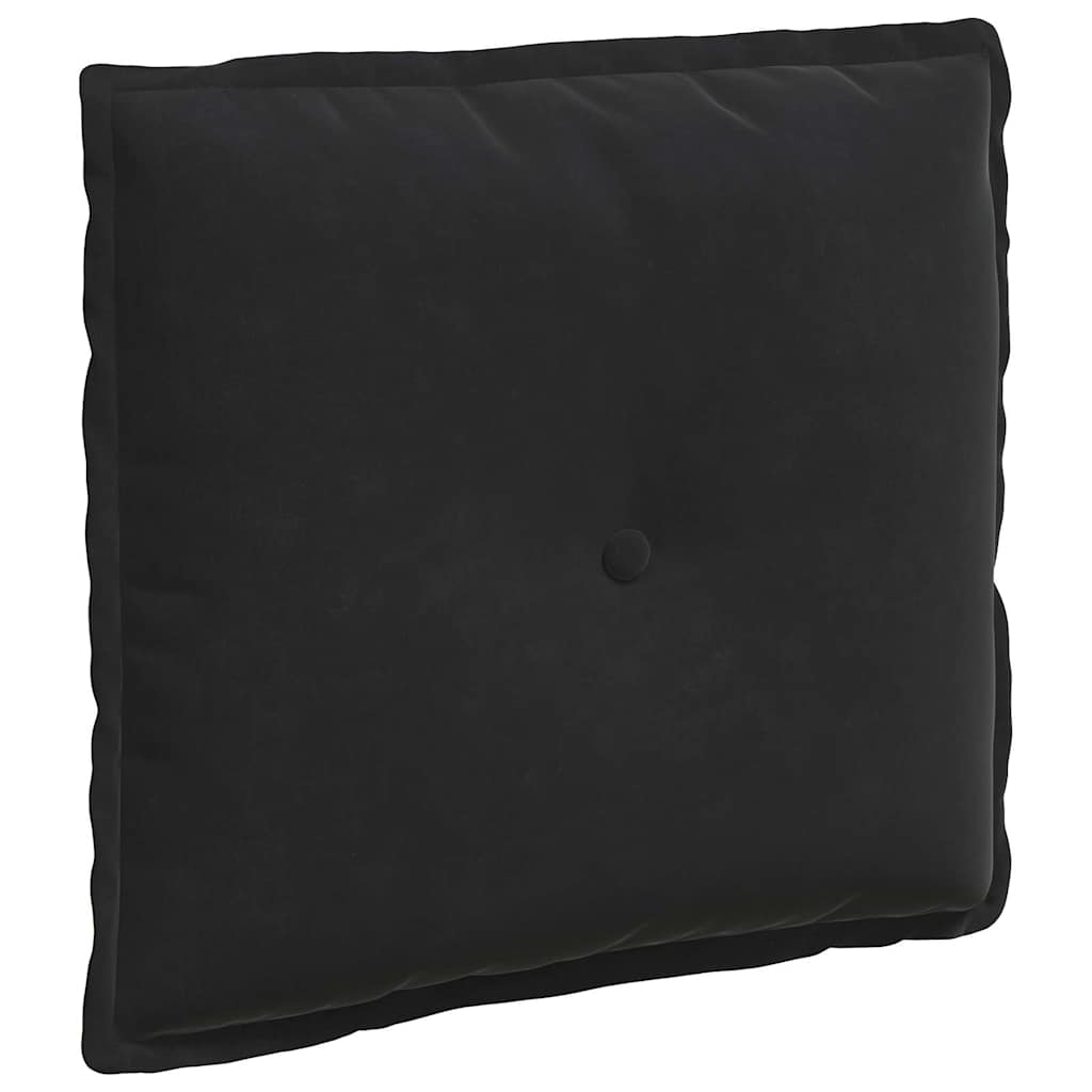 Cuscino per Schiena Nero 50 x 45 cm Tessuto in Cords