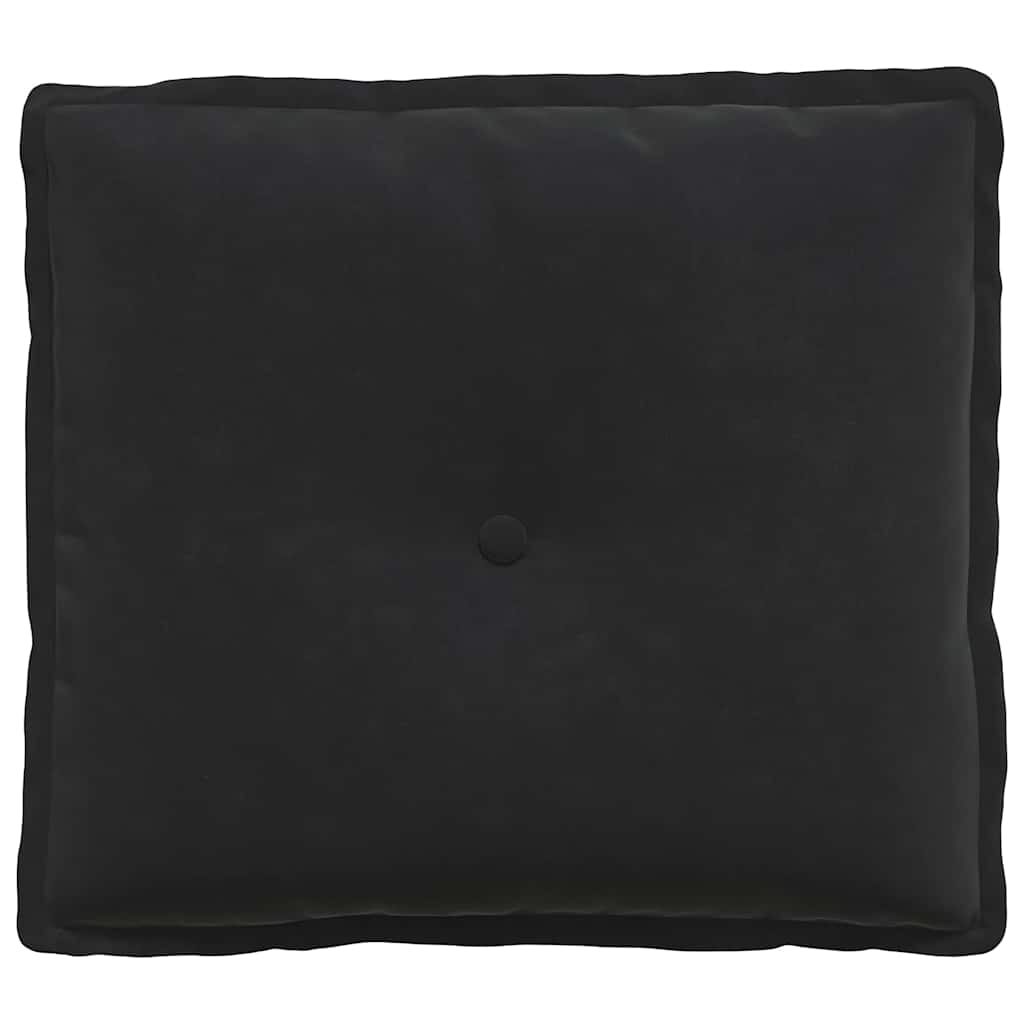 Cuscino per Schiena Nero 50 x 45 cm Tessuto in Cords