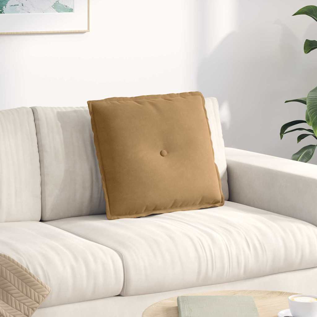 Cuscino per Schiena Marrone 50 x 45 cm Tessuto in Cords