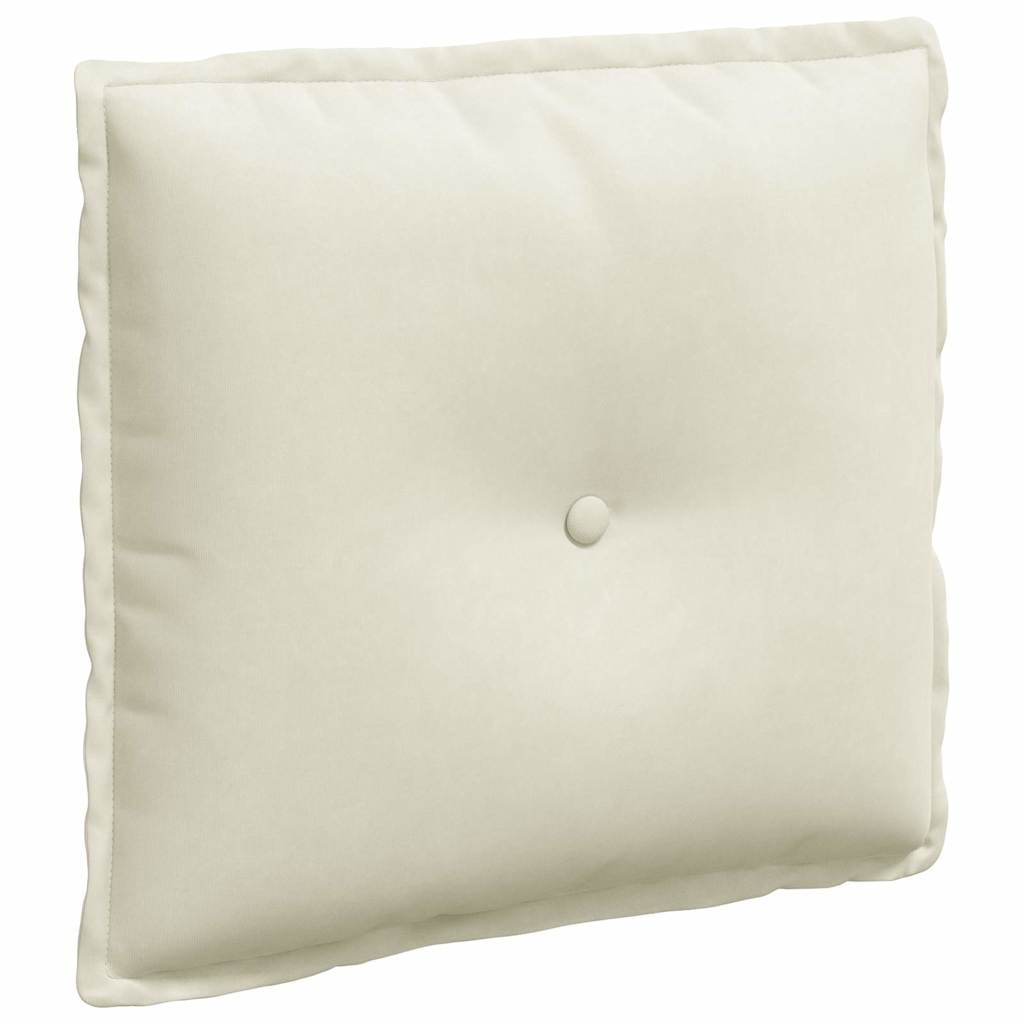 Cuscino per Schiena Crema 50 x 45 cm Tessuto in Cords