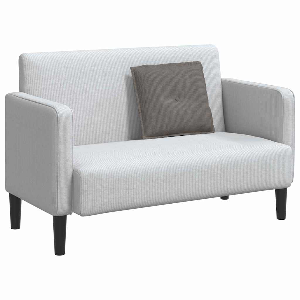 Cuscino per Schiena Grigio chiaro 50 x 45 cm Tessuto in Cords
