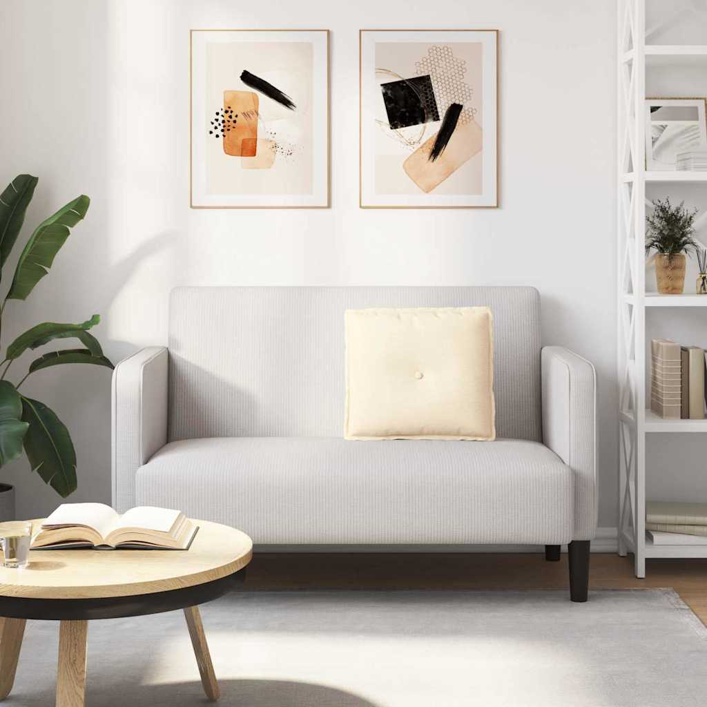 Cuscino per Schiena Crema 50 x 45 cm Tessuto in Cords