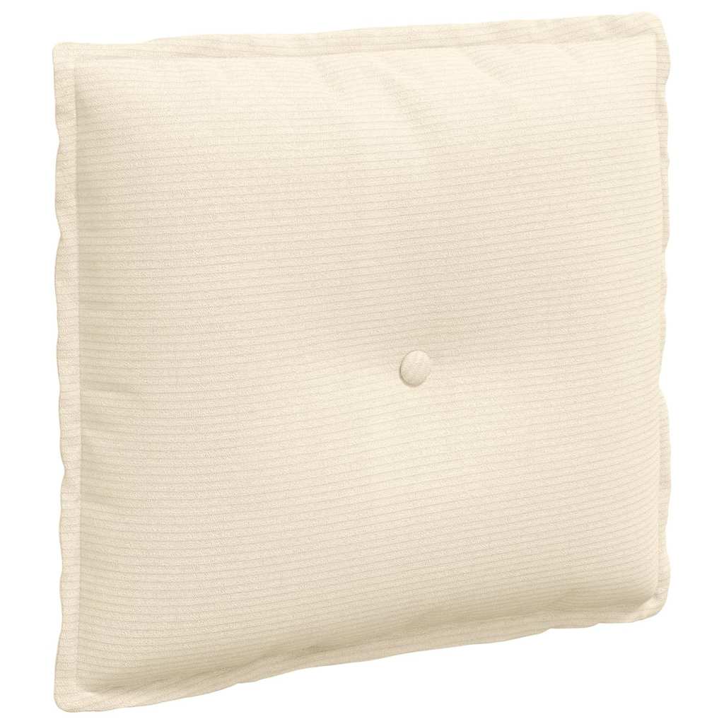 Cuscino per Schiena Crema 50 x 45 cm Tessuto in Cords