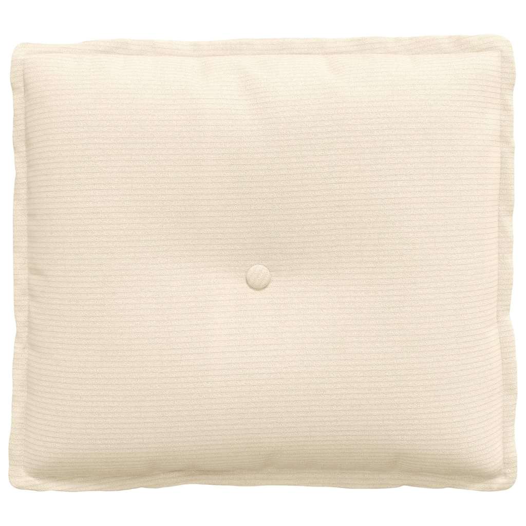 Cuscino per Schiena Crema 50 x 45 cm Tessuto in Cords