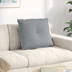 Cuscino per Schiena Grigio chiaro 60 x 19 x 50 cm Tessuto