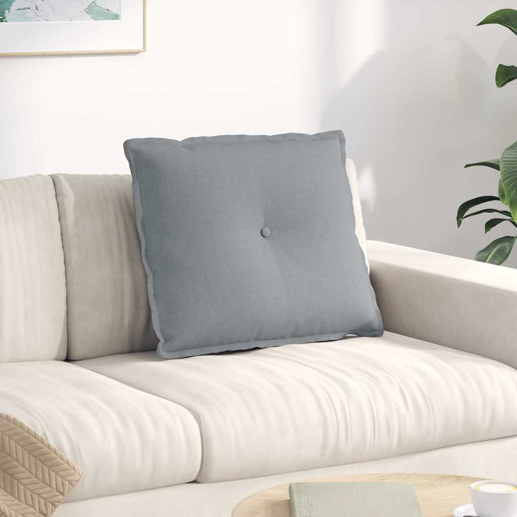 Cuscino per Schiena Grigio chiaro 60 x 19 x 50 cm Tessuto