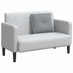 Cuscino per Schiena Grigio chiaro 60 x 19 x 50 cm Tessuto