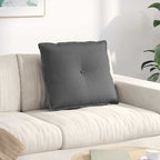 Cuscino per Schiena Grigio scuro 60 x 19 x 50 cm Tessuto
