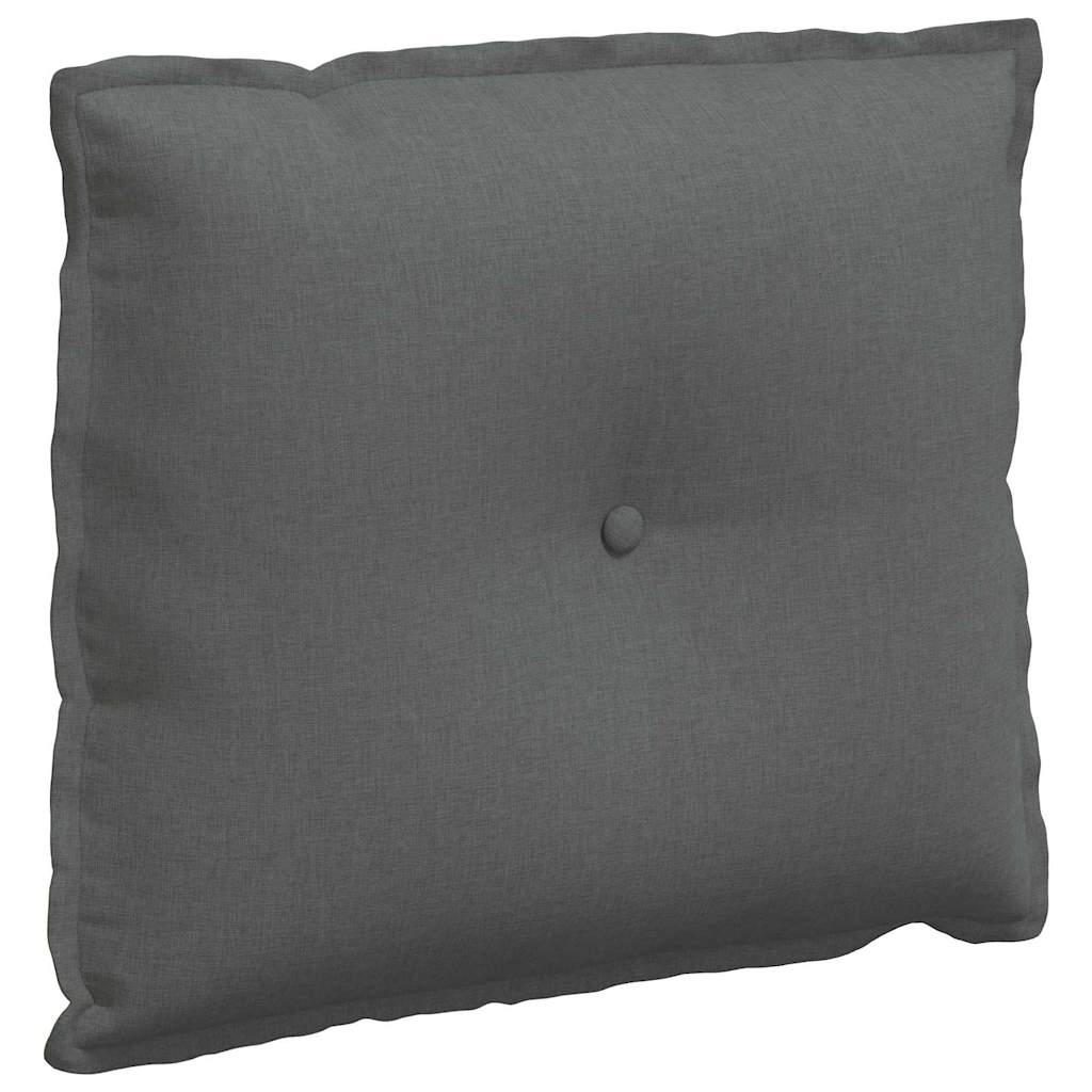 Cuscino per Schiena Grigio scuro 60 x 19 x 50 cm Tessuto