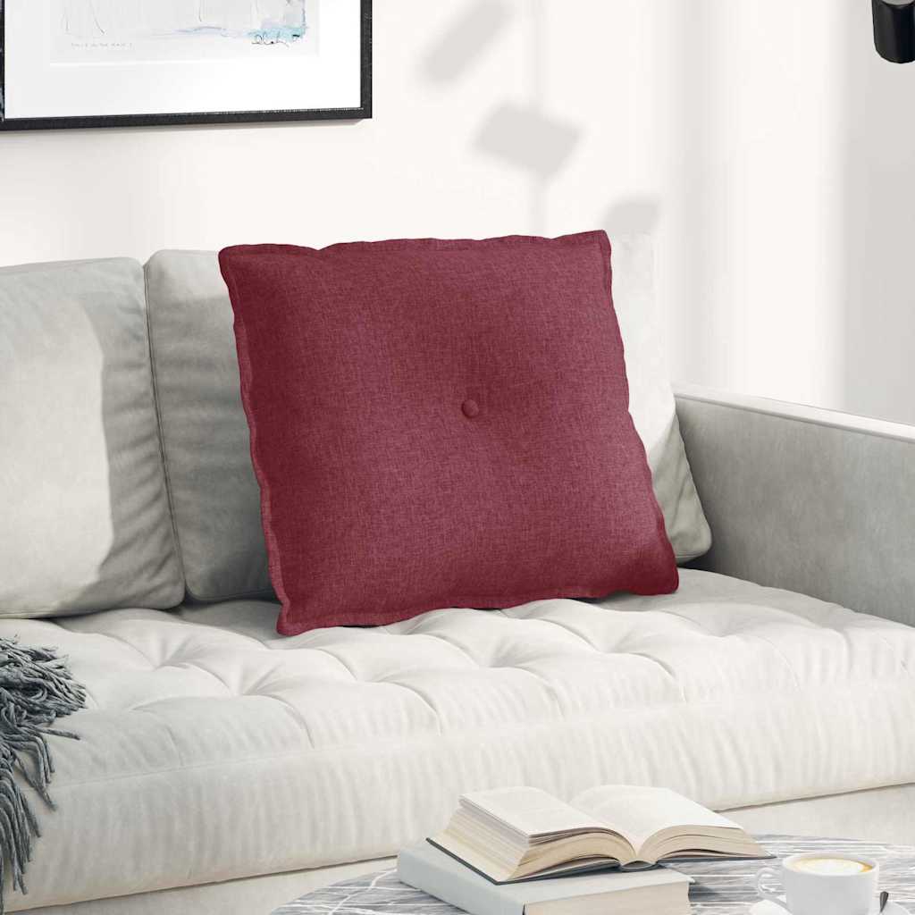 Cuscino per Schiena Rosso Vino 60 x 19 x 50 cm Tessuto