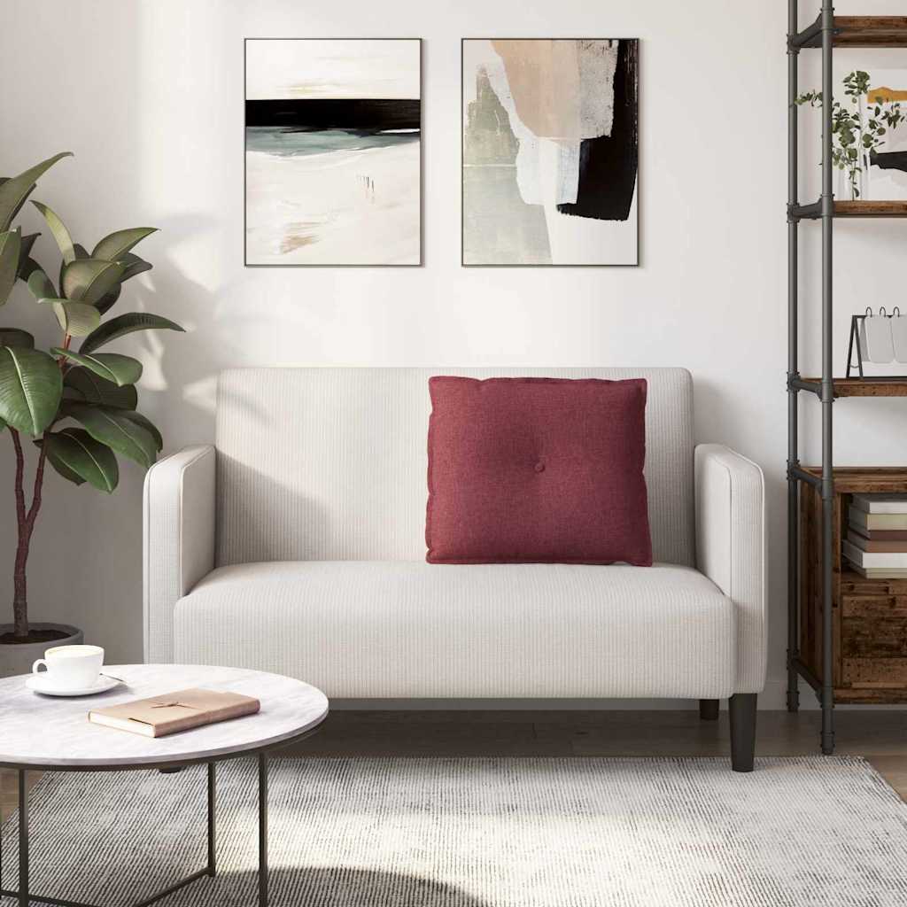 Cuscino per Schiena Rosso Vino 60 x 19 x 50 cm Tessuto