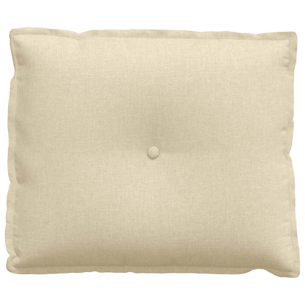 Cuscino per Schiena Crema 60 x 19 x 50 cm Tessuto
