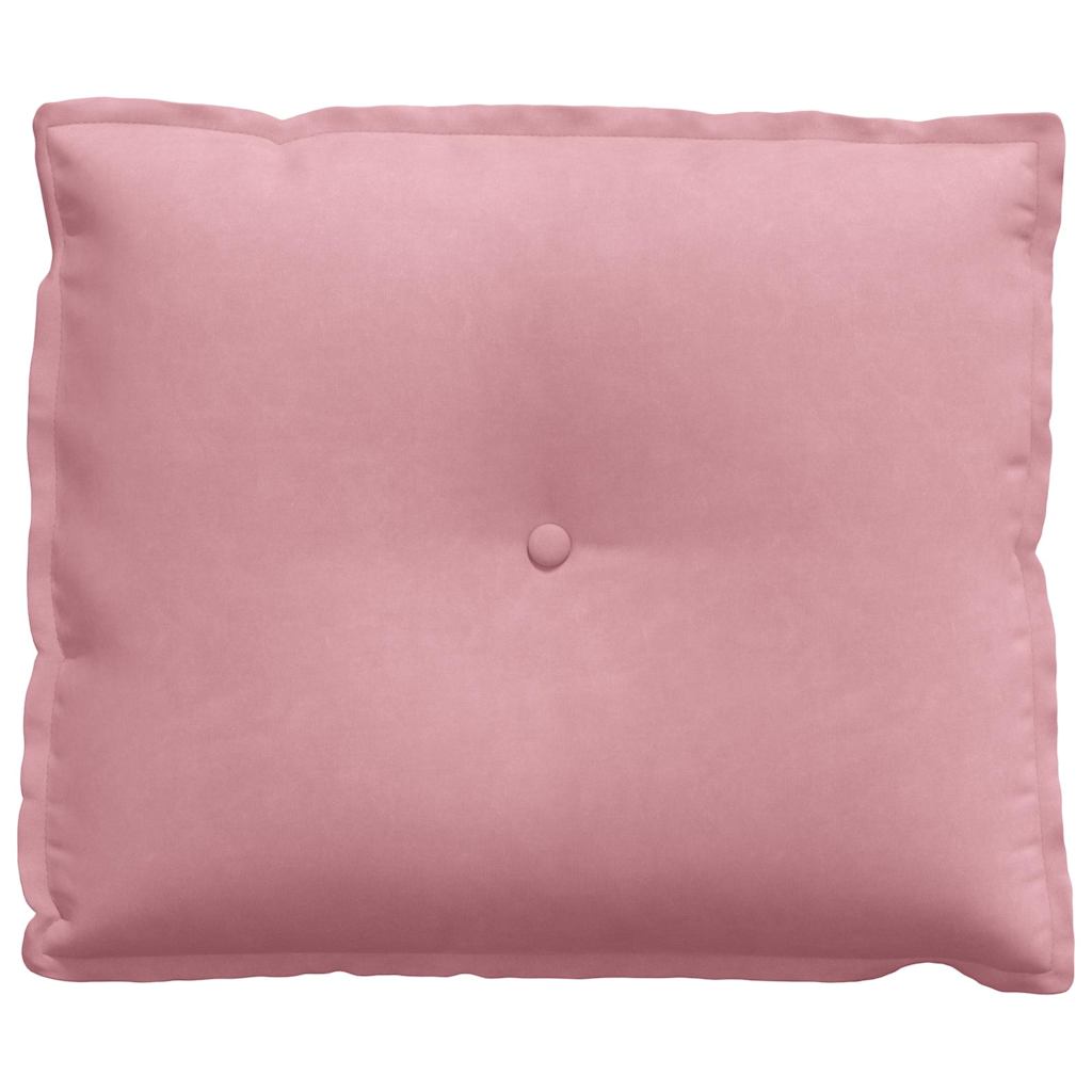Cuscino per Schiena Rosa 60 x 50 cm Tessuto in Cords