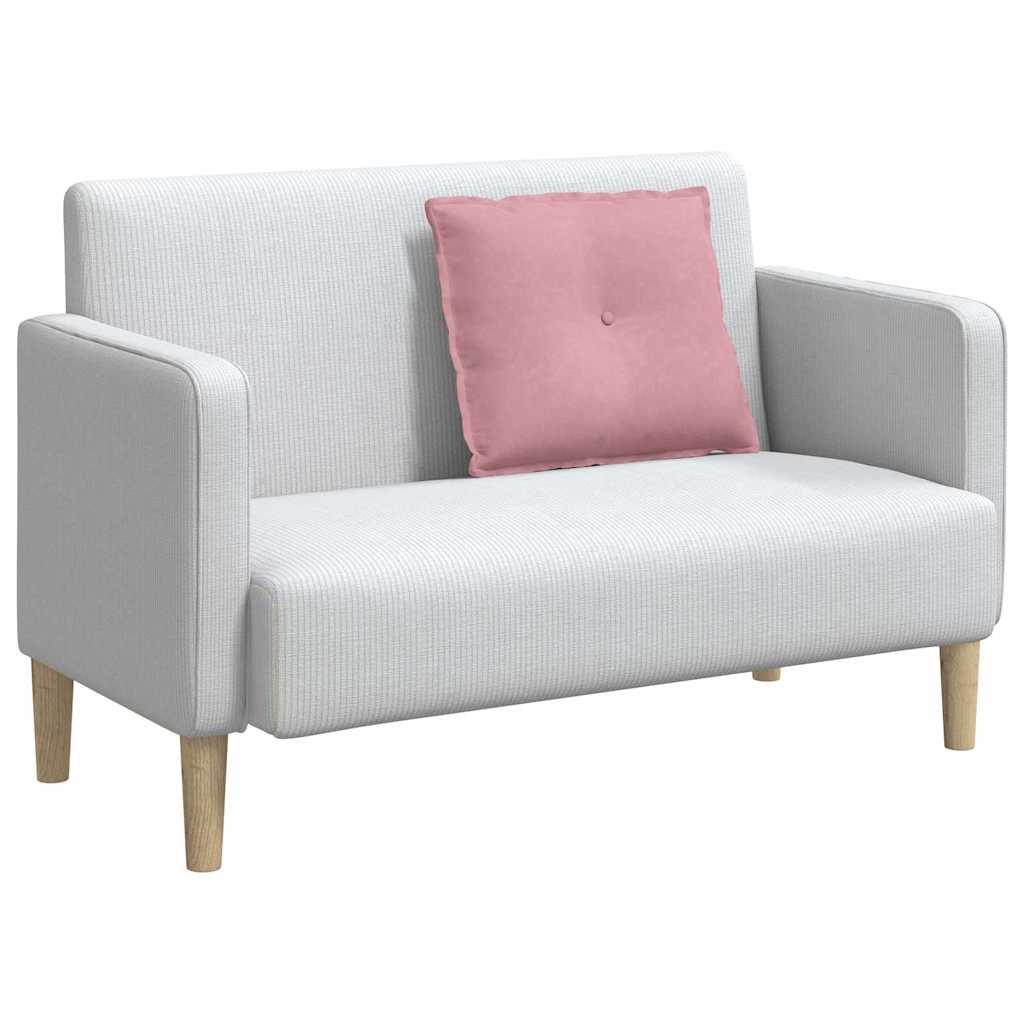 Cuscino per Schiena Rosa 60 x 50 cm Tessuto in Cords