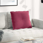 Cuscino per Schiena Rosso Vino 60 x 50 cm Tessuto in Cords
