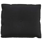 Cuscino per Schiena Nero 60 x 50 cm Tessuto in Cords
