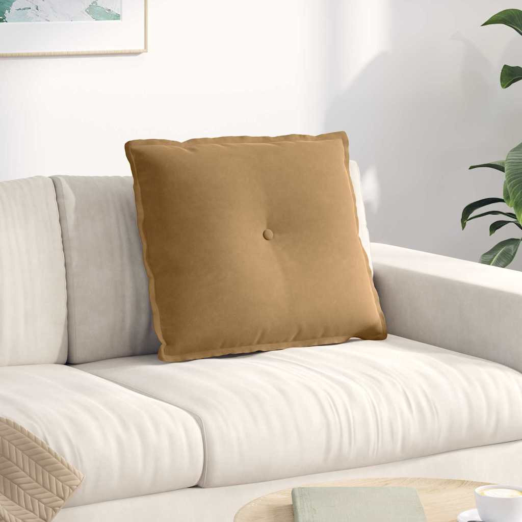 Cuscino per Schiena Marrone 60 x 50 cm Tessuto in Cords
