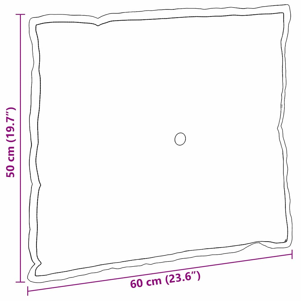 Cuscino per Schiena Grigio chiaro 60 x 50 cm
