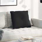 Cuscino per Schiena Nero 60 x 50 cm Tessuto in Microfibra