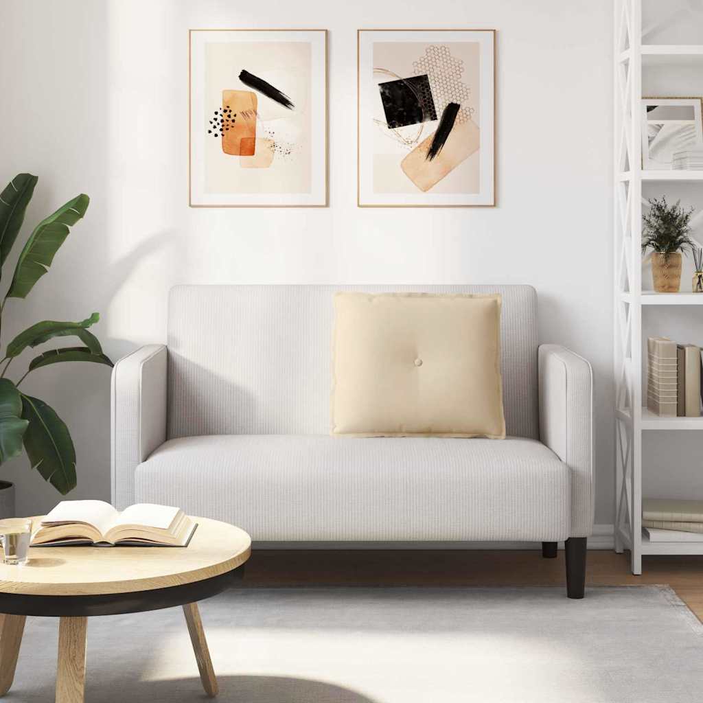 Cuscino per Schiena Crema 60 x 50 cm Tessuto in Microfibra