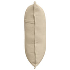 Cuscino per Schiena Crema 60 x 50 cm Tessuto in Microfibra