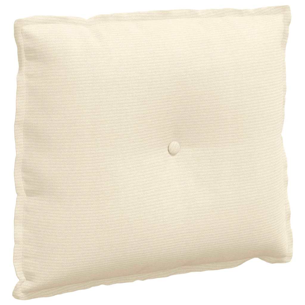 Cuscino per Schiena Crema 60 x 50 cm Tessuto in Cords