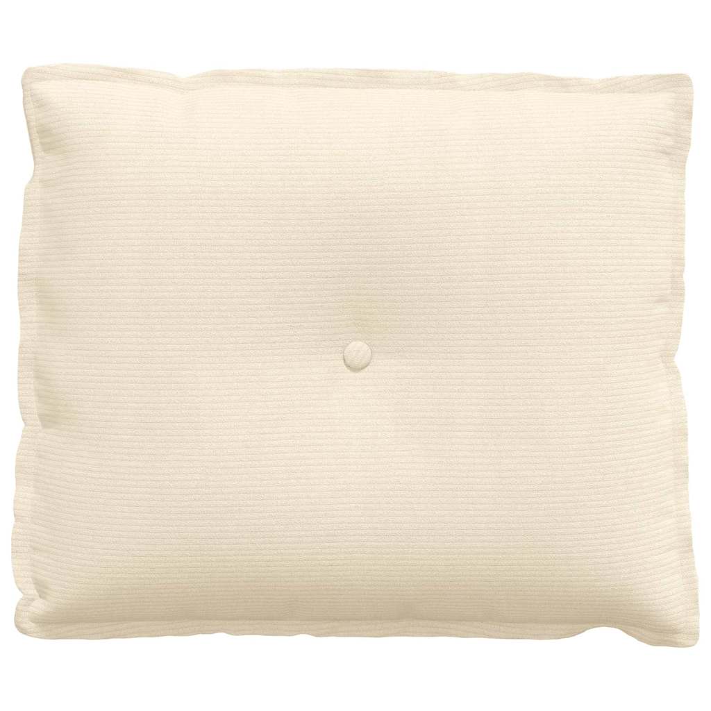 Cuscino per Schiena Crema 60 x 50 cm Tessuto in Cords