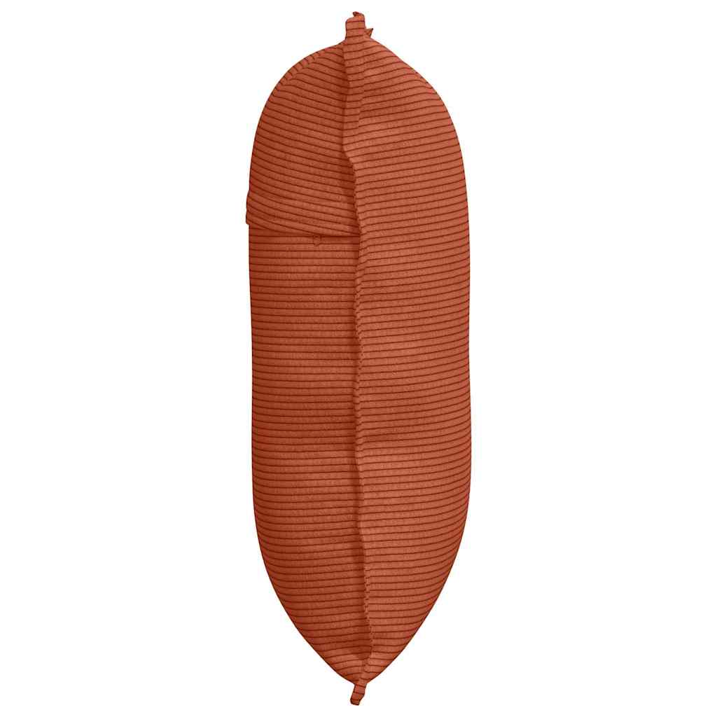 Cuscino per Schiena Rosso Arancio 60 x 50 cm Tessuto in Cords