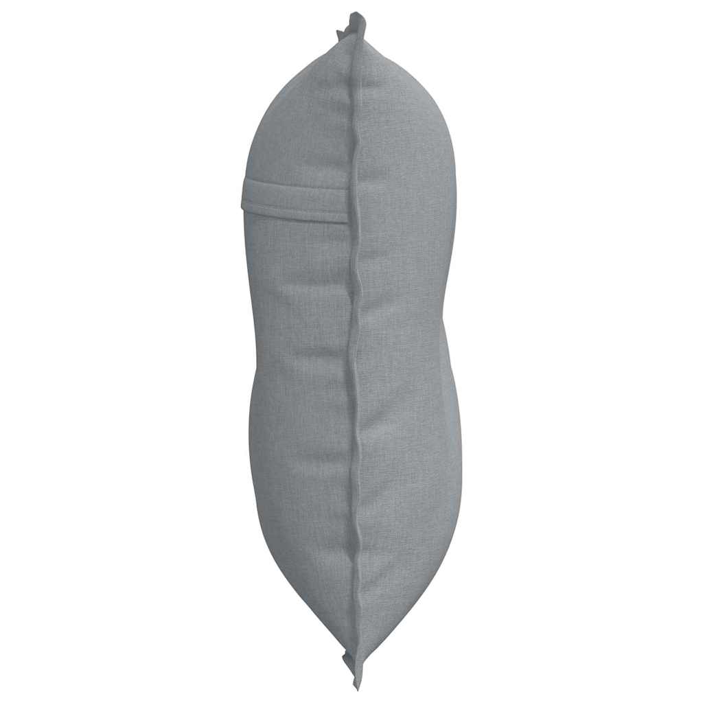 Cuscino per Schiena Grigio chiaro 80 x 19 x 50 cm Tessuto