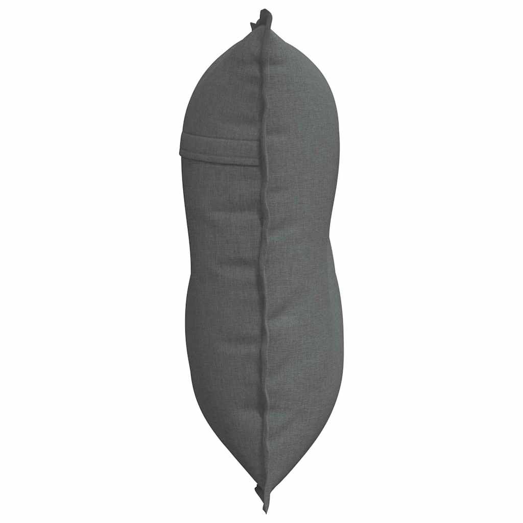 Cuscino per Schiena Grigio scuro 80 x 19 x 50 cm Tessuto