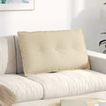 Cuscino per Schiena Crema 80 x 19 x 50 cm Tessuto