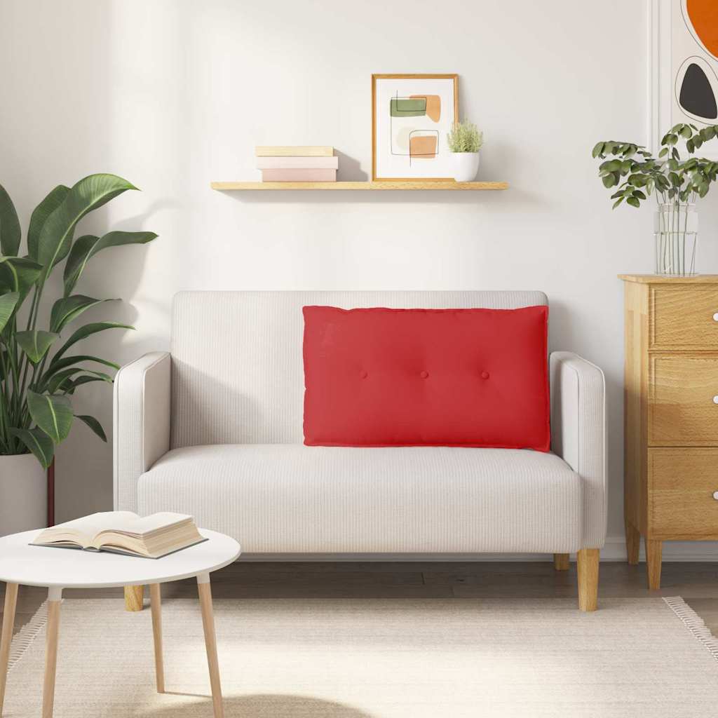 Cuscino per Schiena Rosso 80 x 19 x 50 cm Tessuto