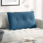 Cuscino per Schiena Blu 80 x 50 cm Tessuto in Cords