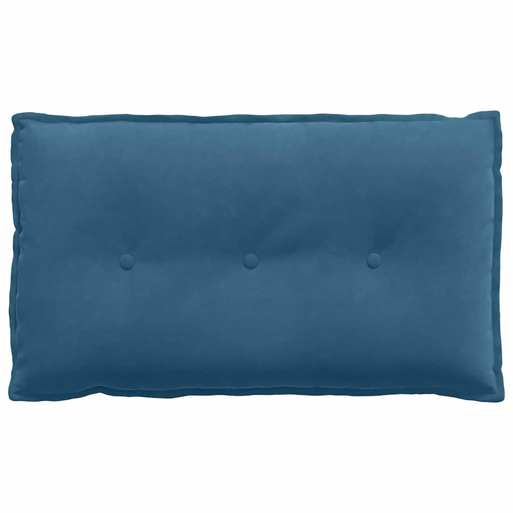 Cuscino per Schiena Blu 80 x 50 cm Tessuto in Cords