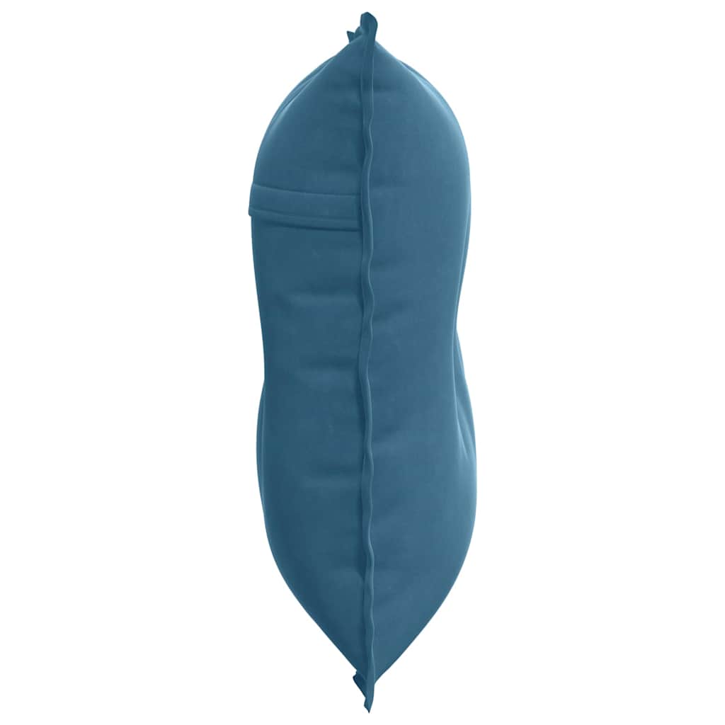 Cuscino per Schiena Blu 80 x 50 cm Tessuto in Cords