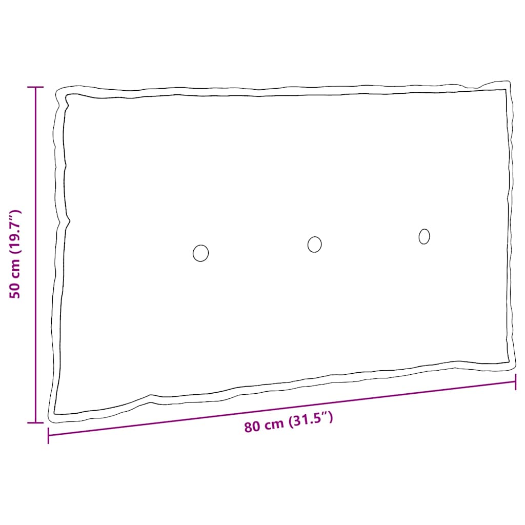 Cuscino per Schiena Grigio chiaro 80 x 50 cm Tessuto in Cords