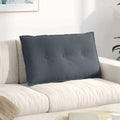 Cuscino per Schiena Grigio scuro 80 x 50 cm Tessuto in Cords