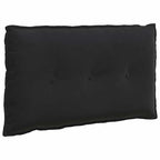 Cuscino per Schiena Nero 80 x 50 cm Tessuto in Cords