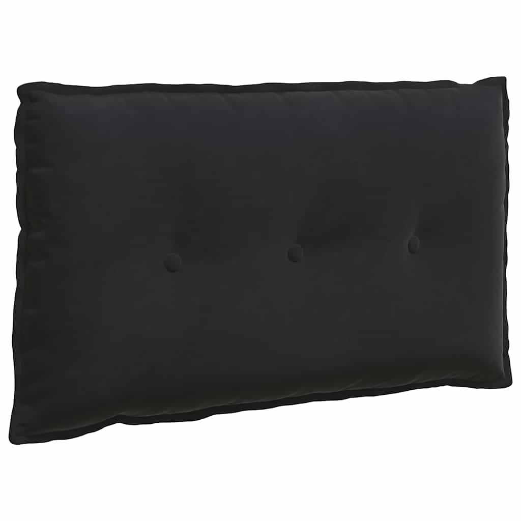 Cuscino per Schiena Nero 80 x 50 cm Tessuto in Cords
