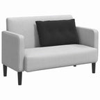 Cuscino per Schiena Nero 80 x 50 cm Tessuto in Cords