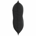 Cuscino per Schiena Nero 80 x 50 cm Tessuto in Cords