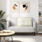 Cuscino per Schiena Crema 80 x 50 cm Tessuto in Cords