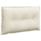 Cuscino per Schiena Crema 80 x 50 cm Tessuto in Cords